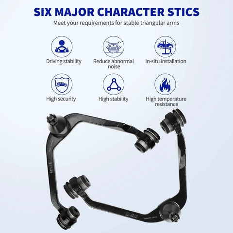 LCWRGS 12pc 2WD front suspension kit component: black metal control arm with bushings