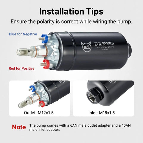 External Inline Fuel Pump 12V High Flow 300 LPH For EFI Systems Universal Fit Durable Construction Low Noise And Reliable Delivery
