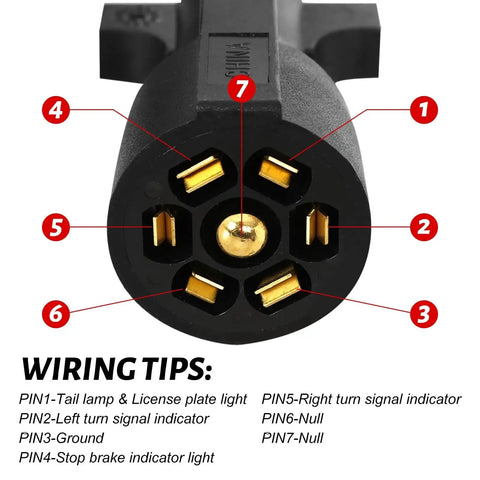 LED magnetic trailer light kit, 2-pack, IP68 waterproof, round 7-pin plug with gold contacts.