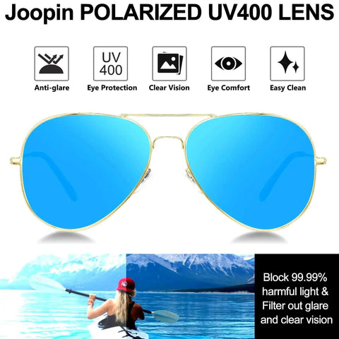 Front view of Blue Mirrored Polarized Sunglasses For Men And Women With UV Protection Dope Lightweight Double Bridge Sunnies.