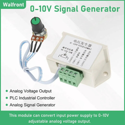 0-10V Adjustable Analog Voltage Generator For PLC And MCU Interfaces with plug and play conversion.