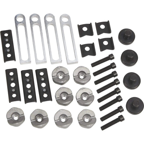 Pro Grade Welding Table Workholding Base Kit 32 Piece Set For Fixing Round And Square Tubes Or Plates With Four Threaded Adapters