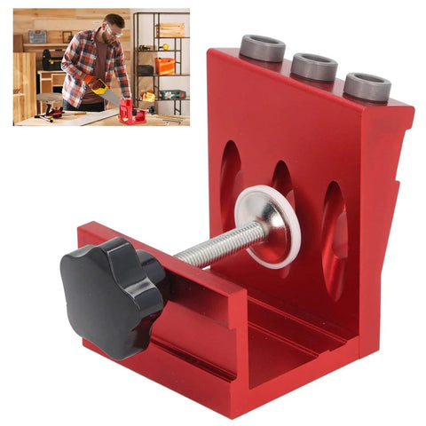 Pocket Hole Jig Set With Steel Bushings And Anodized Aluminum Body Delivers Precise 15 Degree Dowels For Woodworking, Cabinetry