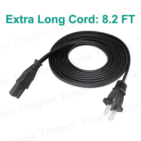 8.2 Foot 2 Prong Polarized Power Cord Replacement For Your Sewing Machines Like SE400 SE270D XR1355 SE600 SE625 PE770 PE800 SM6500PRW