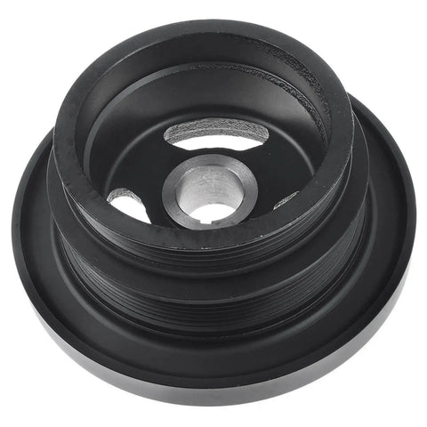 Black Engine Harmonic Balancer Crankshaft Pulley Drop-In For BMW Vehicles OEM-Grade Replacement Part, front view