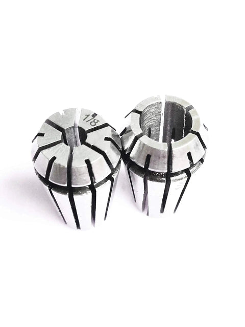 Close-up of two ER11 spring collets from the 15Pcs ER11 Spring Collet Set For CNC Milling And Lathe Tooling