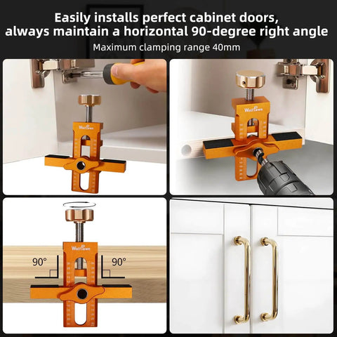2 In 1 Cabinet Hinge Installation Positioning Tool With Adjustable Length Aid Heavy Duty Aluminum Alloy Cabinet Door Jig for precise installation