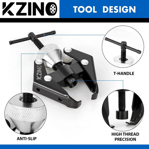 Heavy Duty Windshield Wiper Arm Removal Tool And Bearing Remover Kit In 45 Carbon Steel with anti-slip, T-handle, and high thread precision.