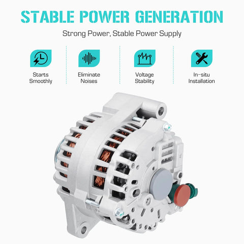 Alternator For 3.0L Taurus 2003 2006 And Mercury Sable 2002 2005 12V CW Rotation Not For DOHC Replacement front view