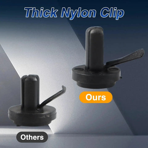 Comparison of thick nylon clip for Upgraded Tailgate Upper Rubber Bumper Kit For Ford F-250 F-350 F-450 F-550 LH RH