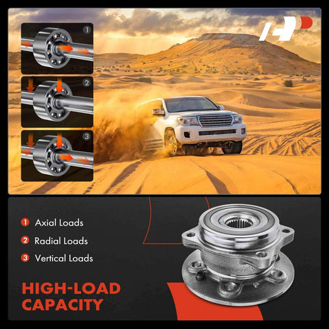 Image of 2 X Front Wheel Bearing And Hub Assembly Direct Fit For Mercedes GLE ML GL GLS SUV Models 2013 To 2019 AWD.