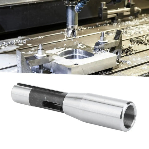 R8 to MT3 adapter sleeve, alloy steel, hardened and ground Morse taper socket for milling machine arbors