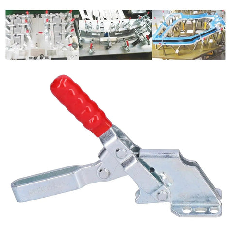 Heavy Duty Quick Release Toggle Clamp for Welding and Woodworking Fixtures, iron and plastic construction, 230 kg clamping power