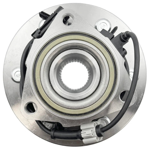 Front view of Front Wheel Bearing Hub Assembly Fits 1999 To 2007 4WD AWD Trucks And SUVs Including Silverado Tahoe Suburban Express 1500