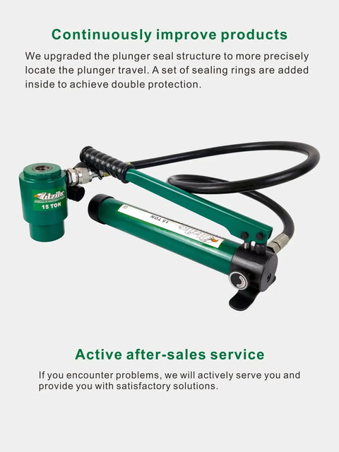 Pro-Grade 15 Ton Hydraulic Knockout Punch Kit With 10 Dies For 1/2 To 4 Inch Conduit, slug removal tool with hose