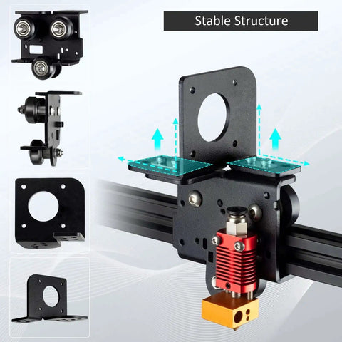 Direct Drive Upgrade Bracket Kit For Ender 3 V2 Pro And Ender 3, Also Fits Voxelab Aquila 3D Printer, shown with stable structure and components