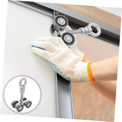 Installation of Heavy Duty Sliding Door Roller Track System Kit With Silent Trolley Assemblies And Heavy Duty Wheel Rollers