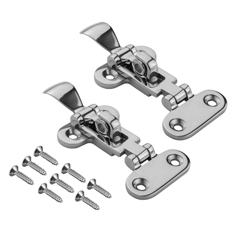 316 Stainless Steel Boat No-Rattle Locking Latch, Hold-Down Clamp For Marine Hatch Hardware, Pack Of 2 with screws