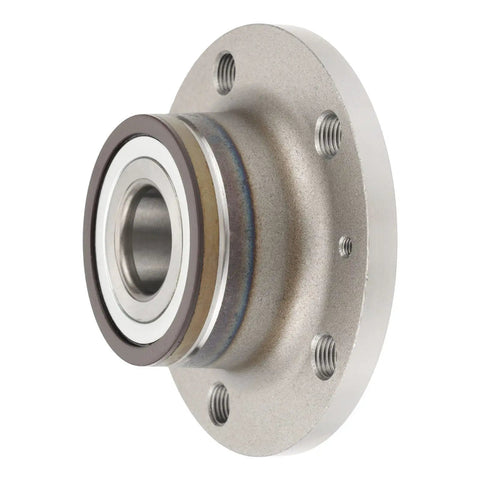 Rear Wheel Hub Bearing Assembly 512319 Direct Fit Drop In 5 Lug With ABS Fits 2005 To 2018 Jetta, silver metal hardware