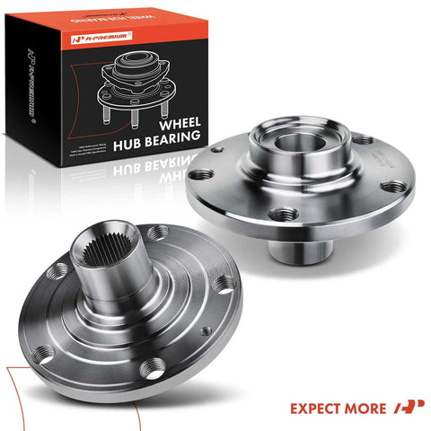 Beefy Front Wheel Hub Assembly Pair For Volkswagen Passat 1998-2005 And Audi A4 1997-2002 Quattro Direct Fit Replacement