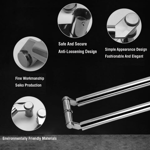 Push Pull Bar Door Handle For Sliding Barn Doors Black Stainless Steel Heavy Duty 1200mm Long Glass Door Bathroom Shower