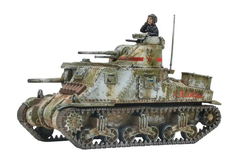 M3 Lee Medium Tank Model Kit 1 56 Scale 28mm US Army Plastic Bolt Action Miniature for WWII Tabletop Gaming side view