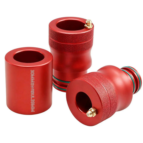 30mm 39mm Wheel Bearing Grease Tool For UTV And ATV Front Rear Lubrication anodized red aluminum with copper nipple