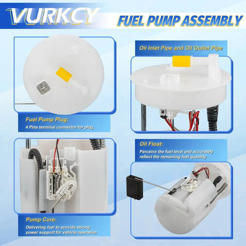 Electric Fuel Pump Module With Sending Unit Compatible With 2009-2014 Acura TSX 2008-2012 Honda Accord And 2012 Honda Crosstour L4 2.4L Engine Replacement showing components like fuel pump plug and oil float.