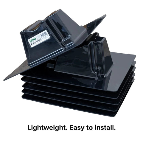 Rugged Black Rooftop Pipe Support for Three and a Half Inch Pipes Made in USA Weather Resistant Polycarbonate Conduit Roof Blocks