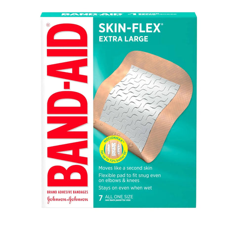 Skin-Flex Adhesive Bandages With MotionMax Technology For Flexible, Skin-Like Fit, Extra Large 7-Count Box, Band-Aid Brand