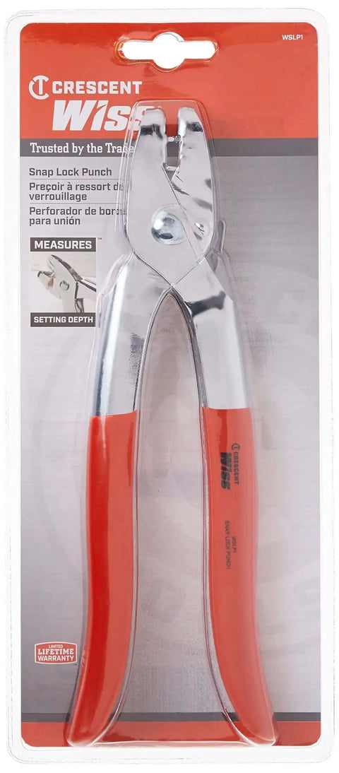 Eleven Inch Snap Lock Punch for Vinyl and Aluminum Siding and Plastic Skirting with Red Vinyl Grip in Packaging
