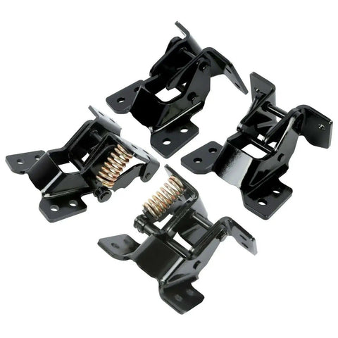 4 Piece Door Hinge Kit For Left Driver And Right Passenger Upper And Lower Steel Black Electrophoresis Finish Vehicle Door Hinge Replacement Set Durable Auto Hardware For A Solid Fit