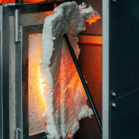 Two white ceramic fiber insulation blankets, high density, 24x12x1 in, 2-pack for furnaces and kilns