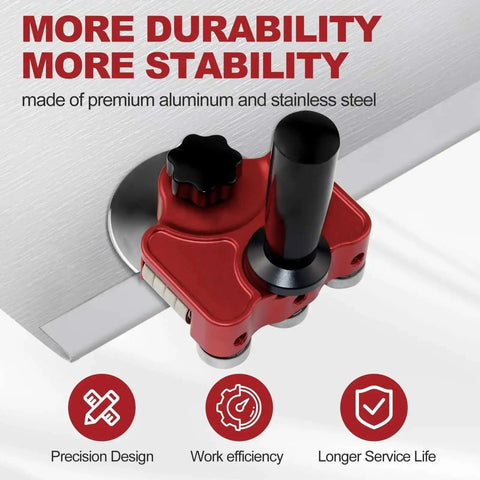 Close-up of Sheet Metal Bender One Station Disc Roller Hand Tool for Straight and Curved Bends showcasing detachable disc.