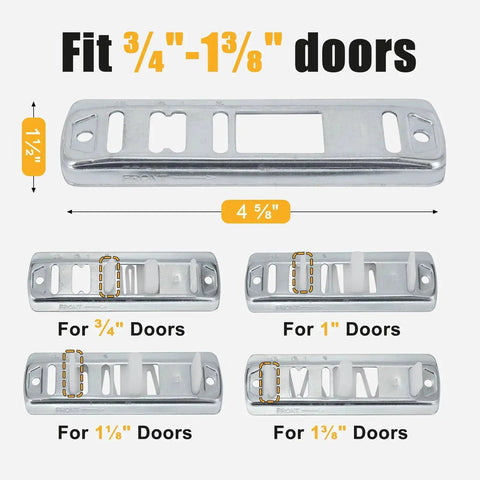8 Pcs Sliding Closet Door Floor Guide Set Bypass Bottom Guide Adjustable Floor Guide In Stamped Steel Hardware Replacement Fits 0.75 To 1.375 Inch Doors Compatible With ACME 121 And Prime-Line N 6560 For Standard Bypass Closet Doors