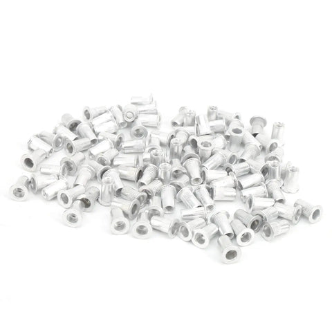 Aluminum Pull Riveting Nuts WJ30045 Flat Head Vertical Hardware Accessories M4 100Pcs Set scattered view.