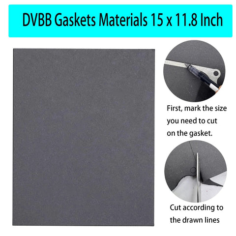 DVBB gasket material sheet, 15 x 11.8 in, non-asbestos dark gray gasket stock for DIY automotive seals.
