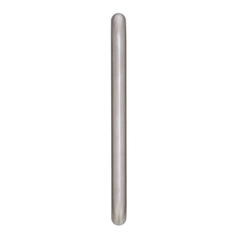 Brushed Chrome Cabinet Pull 4 Inch Center To Center Contemporary Drawer Handle, straight view of the durable modern hardware