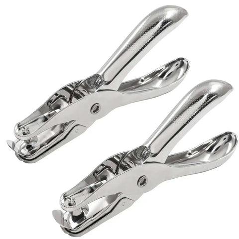 Two Piece Hole Puncher Set With One Eighth And One Quarter Inch Circle Punches For Paper Crafting Card Making Office Tags And DIY Projects