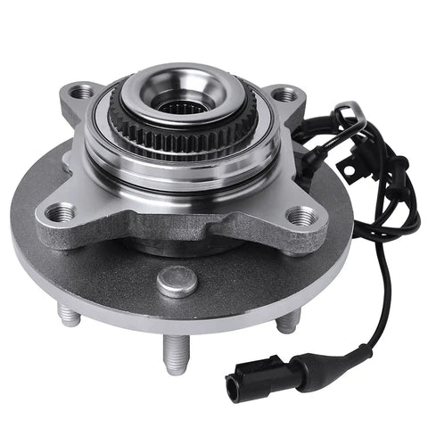 4WD Front Wheel Bearing Hubs Assembly for Ford F150 Expedition Lincoln Mark LT 6 Lug Replacement, close-up view