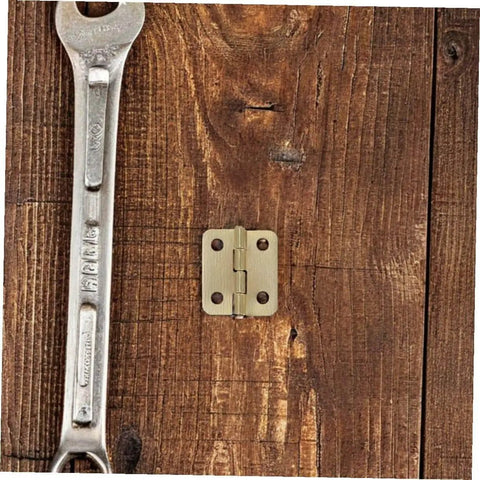 Miniature Iron Cabinet Hinges With Screws 40pcs For Jewelry Boxes And Wood Cases Round Corner Small Box Hinges 270 Degree