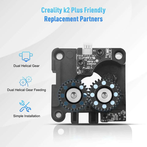 All Metal Extruder Gear Kit With DLC Coating And Perforated Lightweight Design For Creality 3D Printers, dual helical gears.