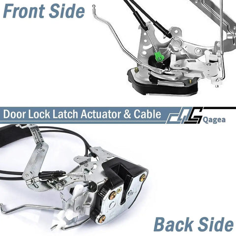 Front Door Lock Actuator And Cable Replacement Kit For 2001-2007 Toyota Sequoia And 2005-2006 Toyota Tundra Double Cab 4.7L Right Side