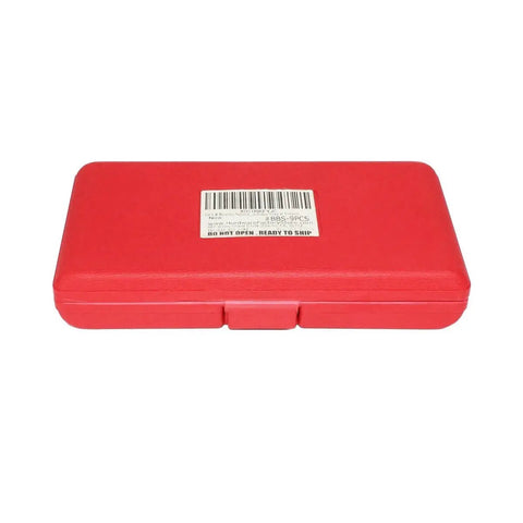 Red case for Mini Bearing Separator Kit 6 Piece Bearing Puller Set With Jaws Thrust Screw Extension Rods And Yoke Pro Grade Heavy Duty