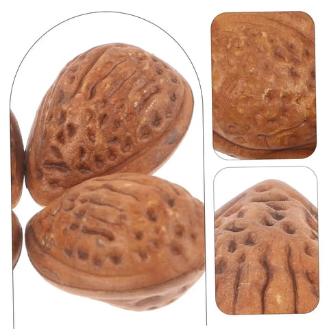Close-up of 40 Realistic Faux Almonds For Crafts And Food Photography, lifelike artificial nuts showing detailed texture