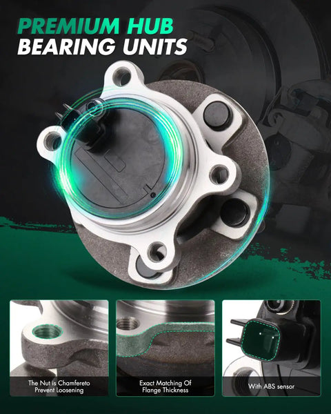 Beefed Up Rear Wheel Bearing And Hub Assembly For Ford Focus 2012 2018 With ABS 5 Lug Pattern Close-Up View