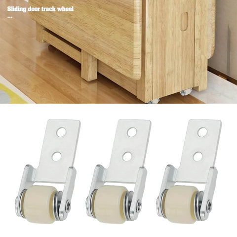 8 Pack 15mm Sliding Door Track Guide Wheels For Dining Tables Closets And Glass Doors Durable Roller Wheels visible with installation