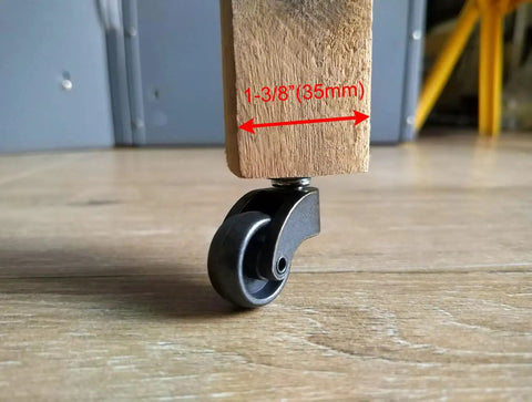 Swivel Stem Ball Caster Wheel Set For Furniture, 1 Inch Ball, Heavy Duty Zinc Alloy Castors With Socket Mount, Vintage Black Finish