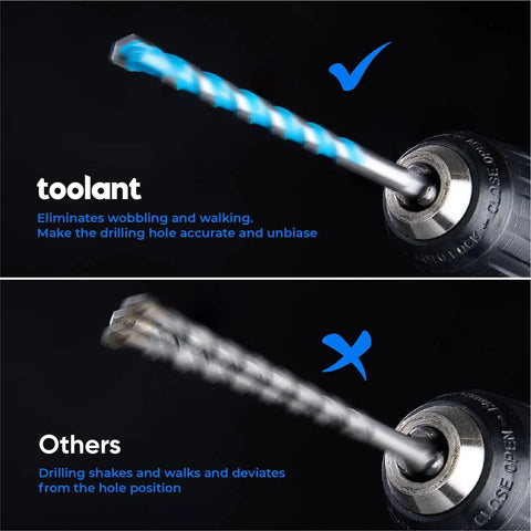 Heavy Duty Three Sixteenth Inch Concrete Drill Bit Set For Masonry And Hammer Drills With Shockproof Hex Shank comparison