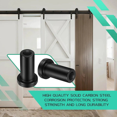 10 Set Barn Door Spacers Kit 2 Inch For Sliding Track Hardware With Screws Lag Bolts And Wall Anchors Carbon Steel Installed